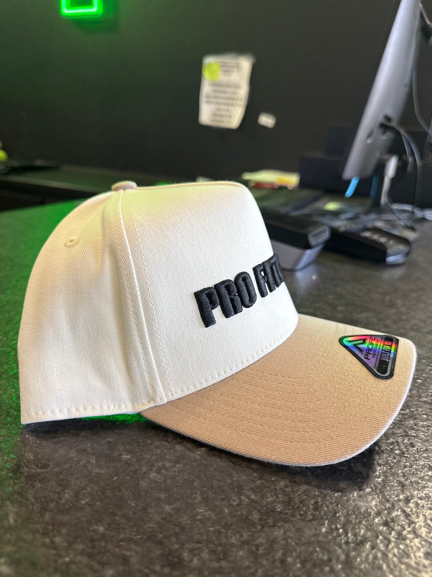 Pro Fitness Tan/White Snap Back Hat