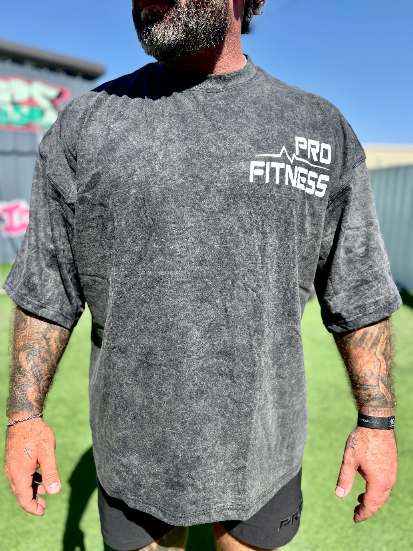 Black Acid Oversized Shirt Lift Heavy